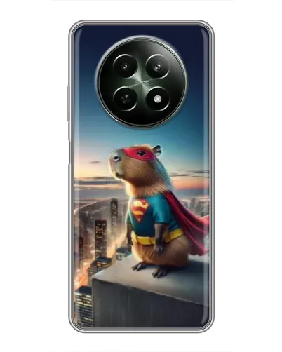 Чехол для Realme 12 5G с картинкой «Капи-мен супергерой»