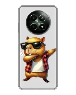 Чехол для Realme 12 5G с картинкой «Капибара рэпер даб»