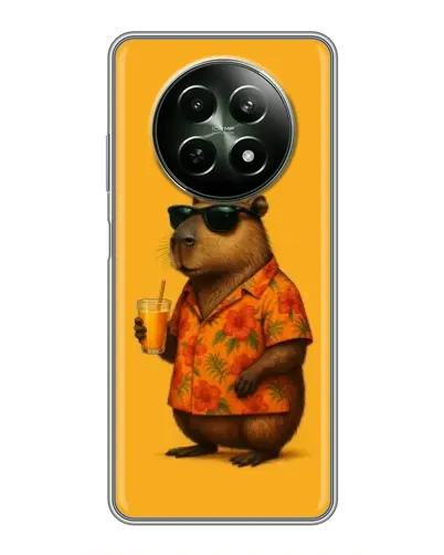 Чехол для Realme 12 5G с картинкой «Капибара на отдыхе»