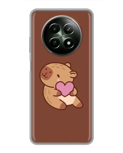 Чехол для Realme 12 5G с картинкой «Капибара с сердцем»
