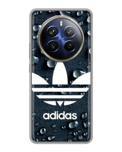 Чехол для Realme 12 Plus с картинкой «Adidas Trefoil Blue» Чехол для Realme 12 Plus с картинкой «Adidas Trefoil Blue»