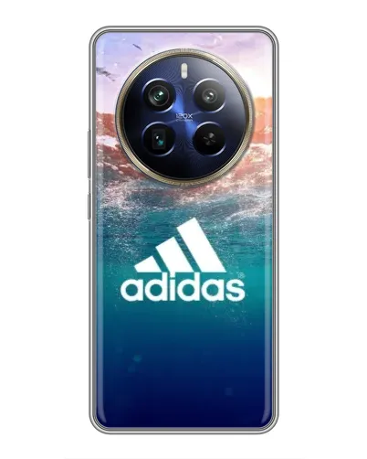 Чехол для Realme 12 Plus с картинкой «Океанская глубина адидас» Чехол для Realme 12 Plus с картинкой «Океанская глубина адидас»