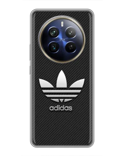 Чехол для Realme 12 Plus с картинкой «Adidas Карбоновая текстура» Чехол для Realme 12 Plus с картинкой «Adidas Карбоновая текстура»