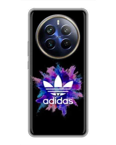 Чехол для Realme 12 Plus с картинкой «Взрыв красок Adidas» Чехол для Realme 12 Plus с картинкой «Взрыв красок Adidas»