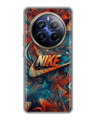 Чохол для Realme 12 Plus з картинкою «Nike в абстракції»