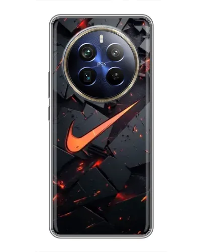 Чохол для Realme 12 Plus з картинкою «Nike — ефект розломів»
