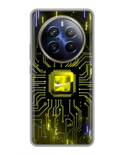 Чохол для Realme 12 Plus з картинкою «Nike — золота іскра»