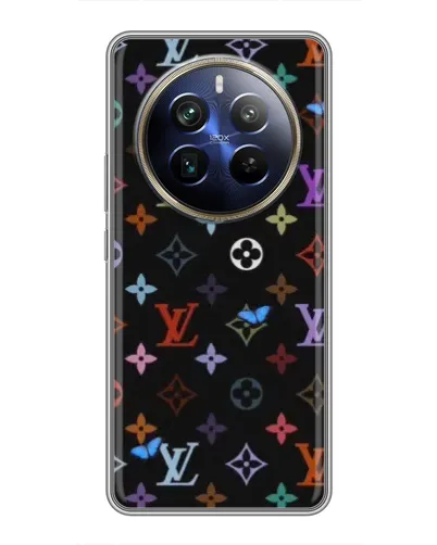 Чехол для Realme 12 Plus с картинкой «Цветная монограмма LV» Чехол для Realme 12 Plus с картинкой «Цветная монограмма LV»