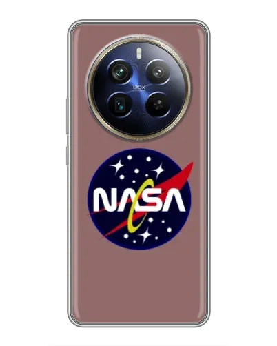 Чехол для Realme 12 Plus с картинкой «NASA — ретро космос» Чехол для Realme 12 Plus с картинкой «NASA — ретро космос»