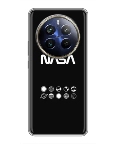 Чехол для Realme 12 Plus с картинкой «NASA — технический принт» Чехол для Realme 12 Plus с картинкой «NASA — технический принт»