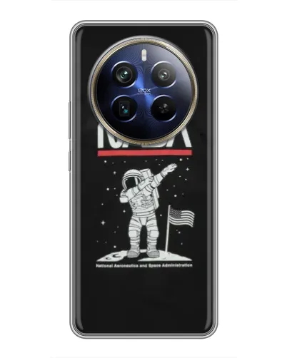 Чехол для Realme 12 Plus с картинкой «NASA — шагаем по Луне» Чехол для Realme 12 Plus с картинкой «NASA — шагаем по Луне»