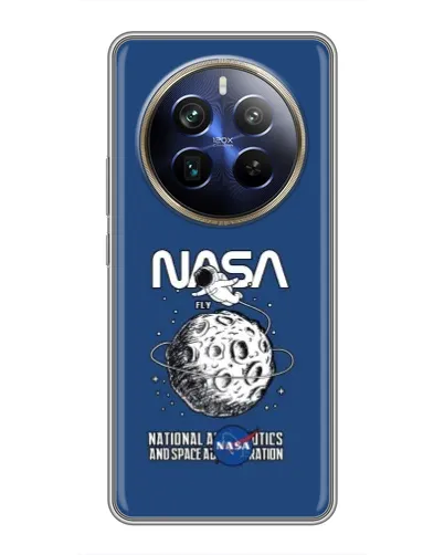 Чехол для Realme 12 Plus с картинкой «NASA — лунная миссия» Чехол для Realme 12 Plus с картинкой «NASA — лунная миссия»