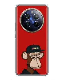 Чохол для Realme 12 Plus з картинкою «Bored Ape — червоний фон» Чохол для Realme 12 Plus з картинкою «Bored Ape — червоний фон»