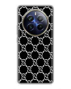 Чехол для Realme 12 Plus с картинкой «Gucci — сетчатый паттерн»
