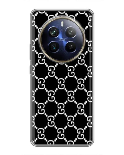 Чехол для Realme 12 Plus с картинкой «Gucci — сетчатый паттерн» Чехол для Realme 12 Plus с картинкой «Gucci — сетчатый паттерн»