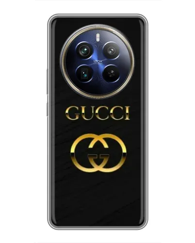 Чехол для Realme 12 Plus с картинкой «Золотой логотип Gucci» Чехол для Realme 12 Plus с картинкой «Золотой логотип Gucci»