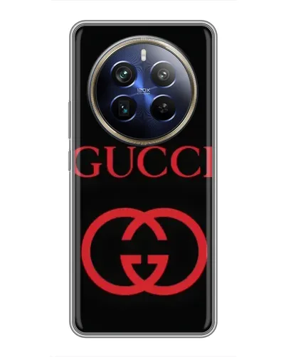 Чехол для Realme 12 Plus с картинкой «Gucci — красный логотип» Чехол для Realme 12 Plus с картинкой «Gucci — красный логотип»