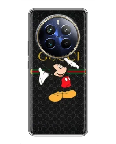 Чехол для Realme 12 Plus с картинкой «Микки Маус Gucci» Чехол для Realme 12 Plus с картинкой «Микки Маус Gucci»