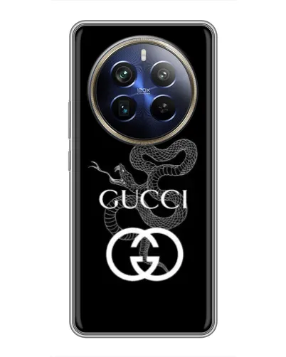 Чехол для Realme 12 Plus с картинкой «Gucci — серебряная змея» Чехол для Realme 12 Plus с картинкой «Gucci — серебряная змея»