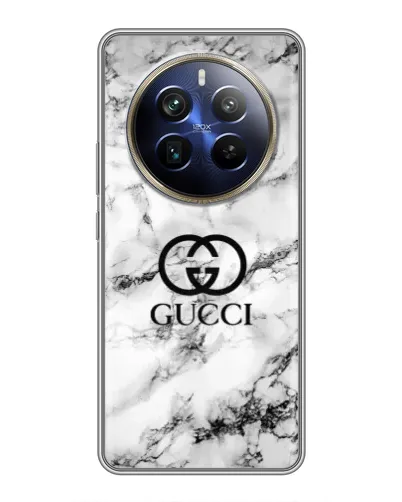 Чехол для Realme 12 Plus с картинкой «Gucci — мраморный шик» Чехол для Realme 12 Plus с картинкой «Gucci — мраморный шик»