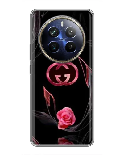 Чехол для Realme 12 Plus с картинкой «Gucci — неоновая роза» Чехол для Realme 12 Plus с картинкой «Gucci — неоновая роза»