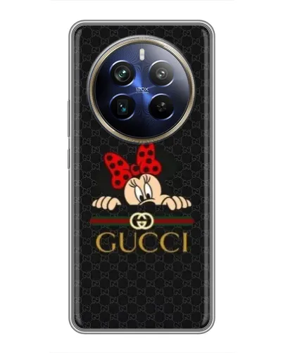 Чехол для Realme 12 Plus с картинкой «Минни Маус Gucci — черный» Чехол для Realme 12 Plus с картинкой «Минни Маус Gucci — черный»