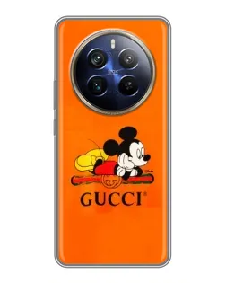 Чохол для Realme 12 Plus з картинкою «Міккі Маус Gucci — помаранч» Чохол для Realme 12 Plus з картинкою «Міккі Маус Gucci — помаранч»