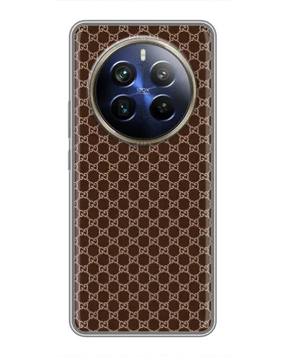 Чехол для Realme 12 Plus с картинкой «Gucci — шоколадная сетка» Чехол для Realme 12 Plus с картинкой «Gucci — шоколадная сетка»