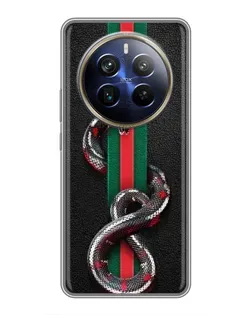 Чохол для Realme 12 Plus з картинкою «Gucci — змія на смузі» Чохол для Realme 12 Plus з картинкою «Gucci — змія на смузі»