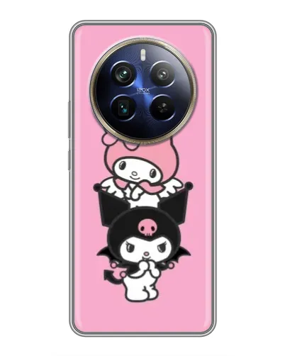 Чехол для Realme 12 Plus с картинкой «My Melody и Kuromi»