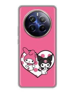 Чехол для Realme 12 Plus с картинкой «Kuromi и My Melody» Чехол для Realme 12 Plus с картинкой «Kuromi и My Melody»