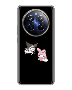 Чехол для Realme 12 Plus с картинкой «My Melody и Kuromi» Чехол для Realme 12 Plus с картинкой «My Melody и Kuromi»