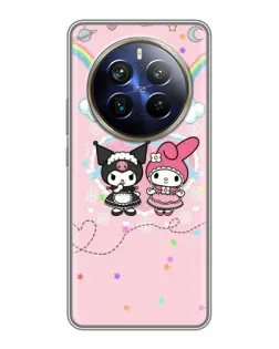 Чехол для Realme 12 Plus с картинкой «My Melody и Kuromi» Чехол для Realme 12 Plus с картинкой «My Melody и Kuromi»