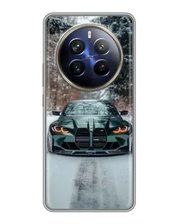 Чохол для Realme 12 Plus з картинкою «BMW у зимовому лісі» Чохол для Realme 12 Plus з картинкою «BMW у зимовому лісі»