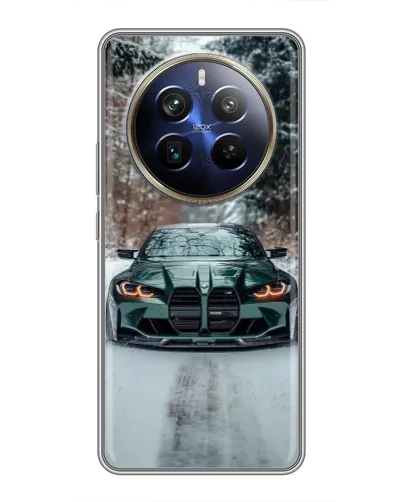 Чохол для Realme 12 Plus з картинкою «BMW у зимовому лісі» Чохол для Realme 12 Plus з картинкою «BMW у зимовому лісі»