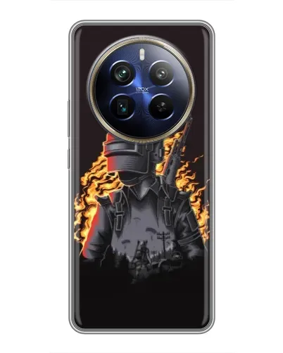 Чохол для Realme 12 Plus з картинкою «PUBG — вогняний силует» Чохол для Realme 12 Plus з картинкою «PUBG — вогняний силует»