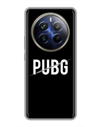 Чохол для Realme 12 Plus з картинкою «PUBG — білий логотип» Чохол для Realme 12 Plus з картинкою «PUBG — білий логотип»