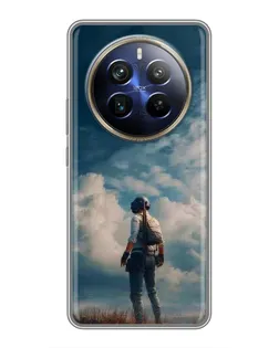 Чохол для Realme 12 Plus з картинкою «Герой PUBG на скелі» Чохол для Realme 12 Plus з картинкою «Герой PUBG на скелі»