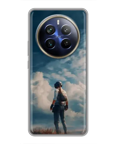 Чохол для Realme 12 Plus з картинкою «Герой PUBG на скелі» Чохол для Realme 12 Plus з картинкою «Герой PUBG на скелі»