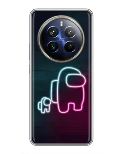Чохол для Realme 12 Plus з картинкою «Among Us неон-арт»