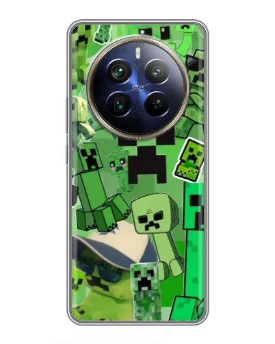 Чохол для Realme 12 Plus з картинкою «Кріпери Minecraft» Чохол для Realme 12 Plus з картинкою «Кріпери Minecraft»