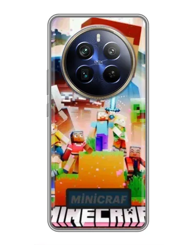 Чохол для Realme 12 Plus з картинкою «Minecraft герої гри» Чохол для Realme 12 Plus з картинкою «Minecraft герої гри»