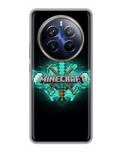 Чохол для Realme 12 Plus з картинкою «Minecraft Diamond лого» Чохол для Realme 12 Plus з картинкою «Minecraft Diamond лого»