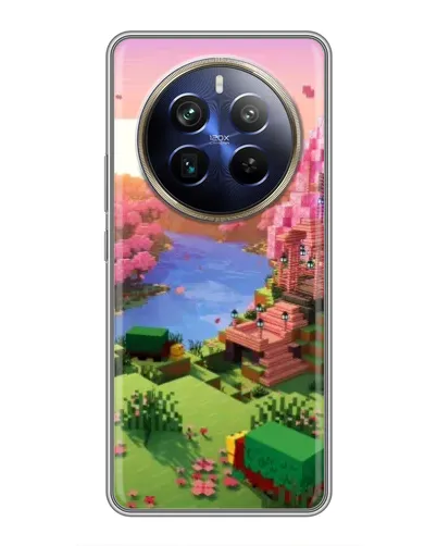 Чохол для Realme 12 Plus з картинкою «Рожеве дерево Minecraft» Чохол для Realme 12 Plus з картинкою «Рожеве дерево Minecraft»