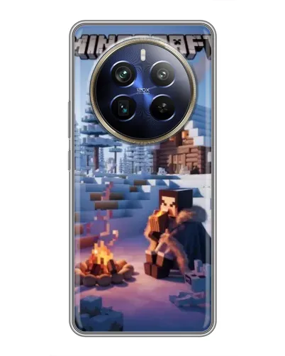 Чохол для Realme 12 Plus з картинкою «Зимовий Minecraft» Чохол для Realme 12 Plus з картинкою «Зимовий Minecraft»