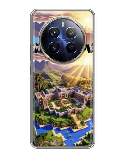 Чохол для Realme 12 Plus з картинкою «Minecraft панорама» Чохол для Realme 12 Plus з картинкою «Minecraft панорама»