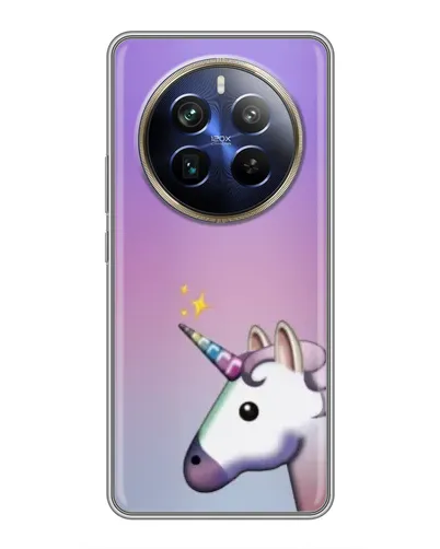 Чехол для Realme 12 Plus с картинкой «Единорог градиент»