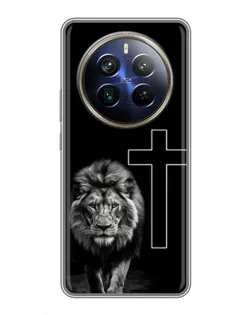 Чехол для Realme 12 Plus с картинкой «Лев и Крест» Чехол для Realme 12 Plus с картинкой «Лев и Крест»
