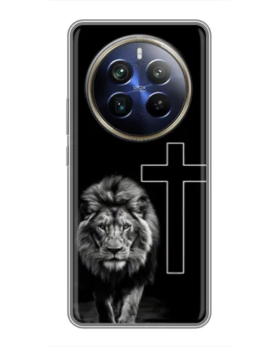 Чехол для Realme 12 Plus с картинкой «Лев и Крест» Чехол для Realme 12 Plus с картинкой «Лев и Крест»
