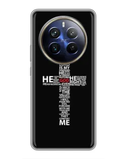 Чехол для Realme 12 Plus с картинкой «Текстовый крест»